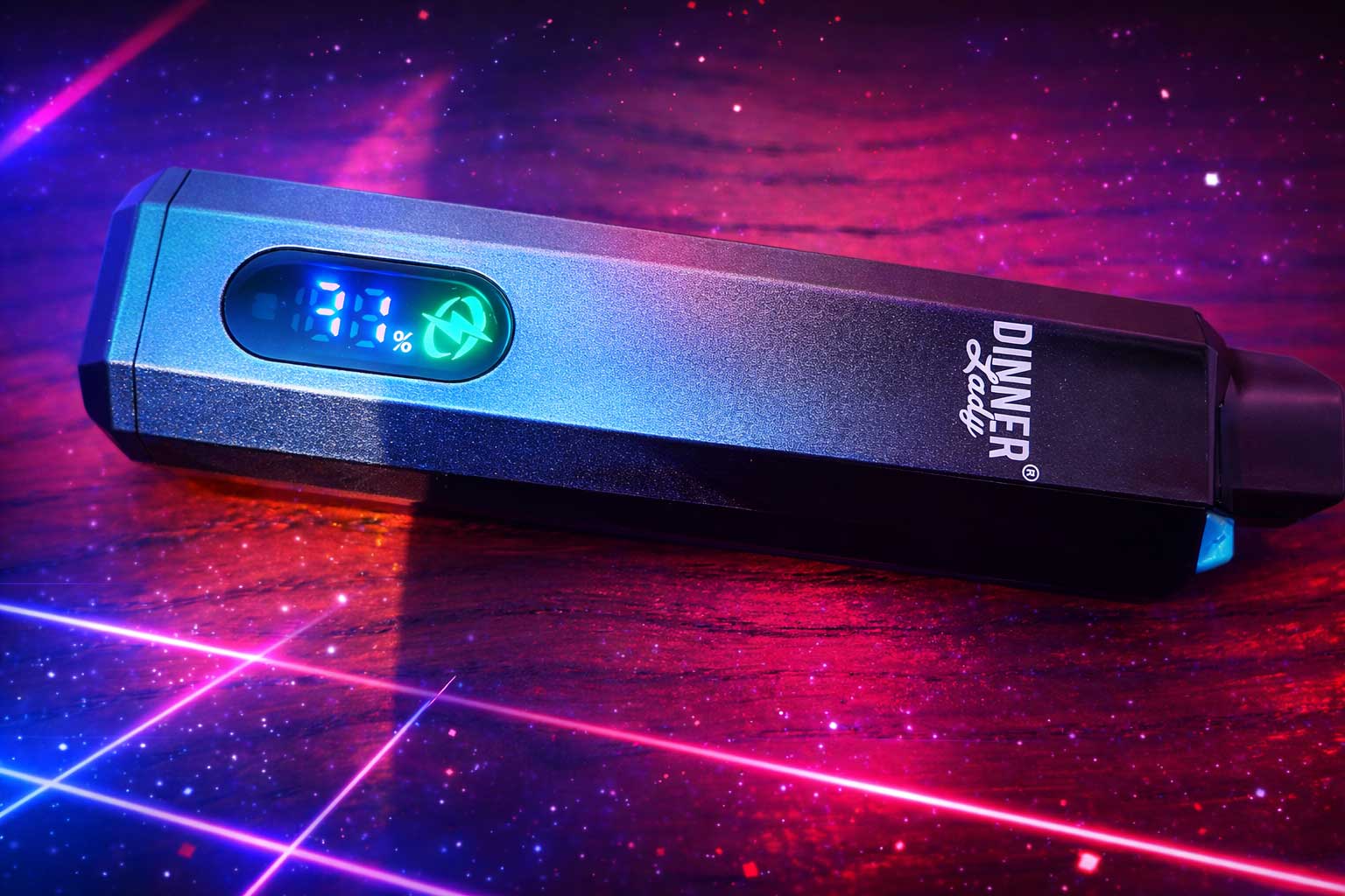 dinner lady s line med neon effekt